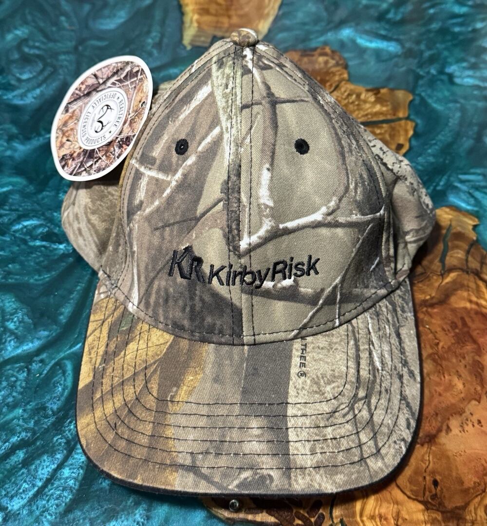 Kirby Risk Men's Camo Hat Strapback Mesh Back Green Brown OSFM W/Tags Realtree